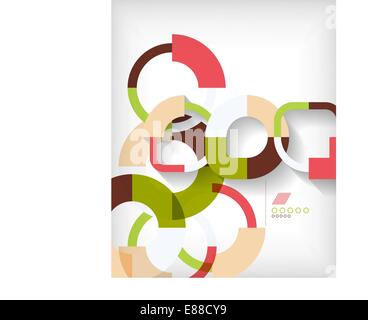 Anelli di forme geometriche sfondo astratto Illustrazione Vettoriale