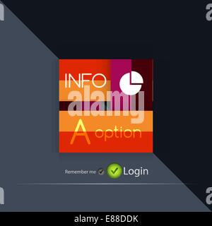 Lucida vettore quadrati i pulsanti di opzione per le imprese di sfondo | numerati banners | Linee di business | Sito web grafica vettoriale di layout Illustrazione Vettoriale