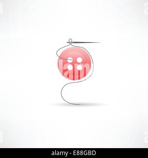 Ago di cucitura icona Illustrazione Vettoriale