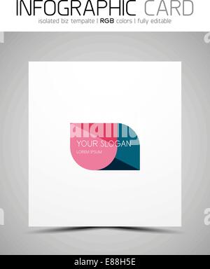 Il semicerchio infografico della scheda aziendale Illustrazione Vettoriale
