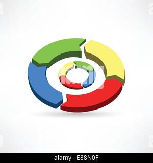 Circolare icona frecce Illustrazione Vettoriale