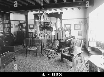 Interno di un Edwardian House nel 1914. Fotografia scattata Ilkley, Yorkshire, Inghilterra. Foto Stock