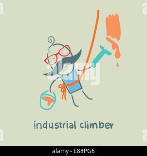 Scalatore industriale di vernici a parete Illustrazione Vettoriale