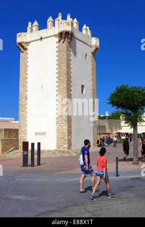 Torre de Guzman, Conil de la Frontera, la provincia di Cadiz Cadice, Andalusia, Spagna, Europa Foto Stock