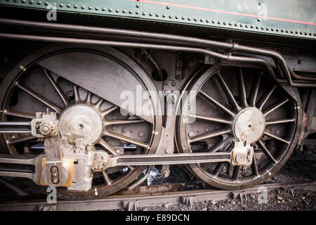 Storica locomotiva a vapore 'Pacific PLM 231 K 8' di 'Paimpol-Pontrieux' treno Bretagna Francia Foto Stock
