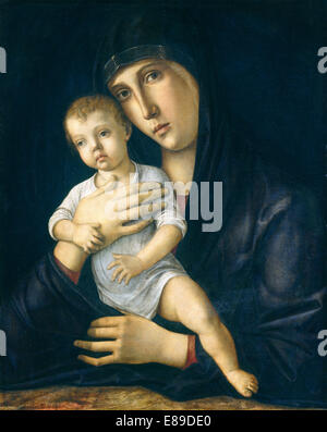 Giovanni Bellini, la Madonna e il bambino italiano, c. 1430/1435 - 1516, c. 1480/1485, olio su pannello Foto Stock