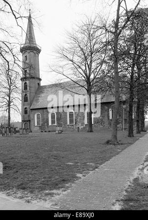 Achtziger Jahre, Evangelisch-reformierte Kirche in Leer-Loga, Ostfriesland, Bassa Sassonia Foto Stock