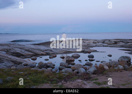 Tramonto sul fiordo in Norvegia Foto Stock