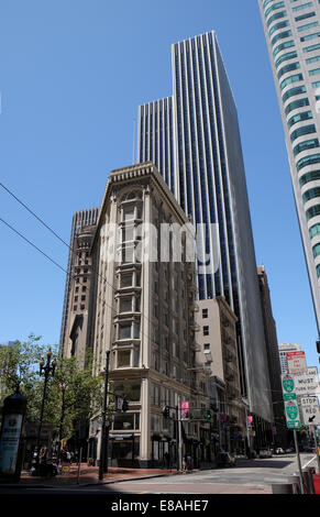 Dal quartiere finanziario di San Francisco grattacieli Foto Stock