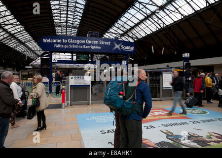 Stazione di queen street glasgow Scozia Scotland Foto Stock