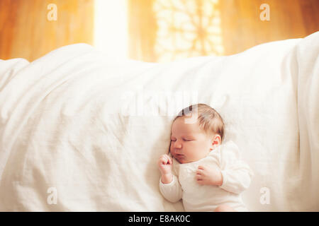 Baby girl sleeping Foto Stock