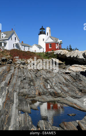 Pemaquid Point Lighthouse, Bristol, Maine Foto Stock