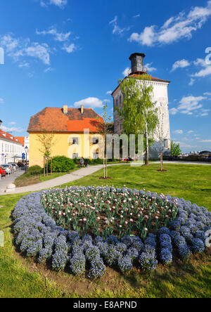 Zagabria torre Lotrscak, fino città Foto Stock