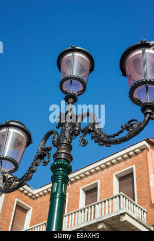 Lampione e la costruzione di Venezia, Italia Foto Stock