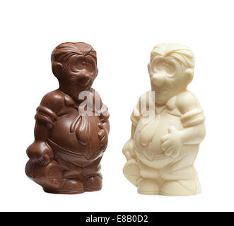 Cioccolato divertenti figure di uomini potbellied Foto Stock