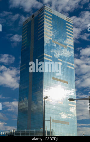 La torre sud, Tour du Midi o Zuidertoren, Bruxelles, Belgio, Europa Foto Stock