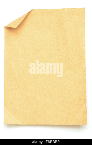 Carta Vintage isolato su bianco Foto Stock