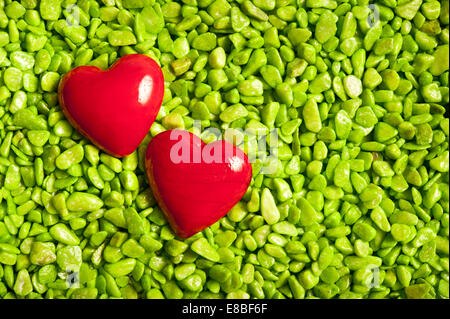 Due cuori di san valentino forme, concetto di amore Foto Stock