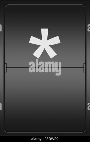 Illustrazione di una meccanica leter indicatore che mostra un asterisco Foto Stock
