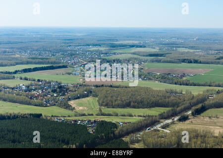 Vista aerea di un russo sobborgo nei pressi di Mosca Foto Stock