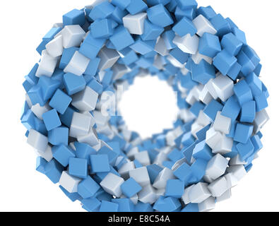Abstract 3d cluster di cubi Foto Stock