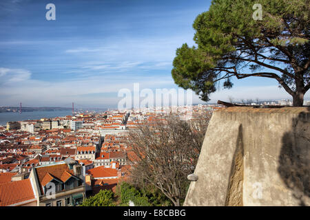 Vista sulla pittoresca città di Lisbona in Portogallo. Foto Stock