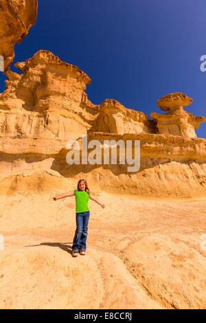 Bolnuevo Mazarron eroso arenarie in Murcia Spagna Foto Stock