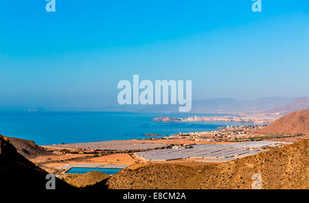 La Azohia Murcia antenna con Mazarron vista in Spagna Mare Mediterraneo Foto Stock