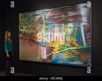 Christie's "giganti di arte tedesca' asta dalla Collezione Essl a Londra il 13 ottobre 2014. La pittura di Gerhard Richter. Foto Stock