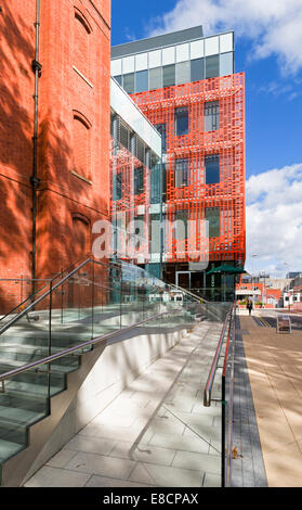 L'edificio Citylabs. Ufficio e laboratorio spazio per bio salute società. Fuori Oxford Road, Manchester, Inghilterra, Regno Unito. Foto Stock