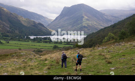 Walkers nel Lake District, REGNO UNITO Foto Stock