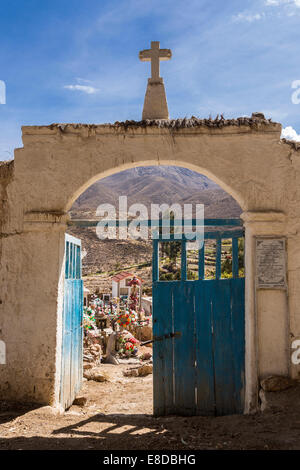 Cimitero di Socoromo, Lauca National Park, il Deserto di Atacama, Cile settentrionale Foto Stock