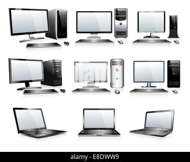 Tecnologia informatica - computer desktop, laptop, PC Foto Stock