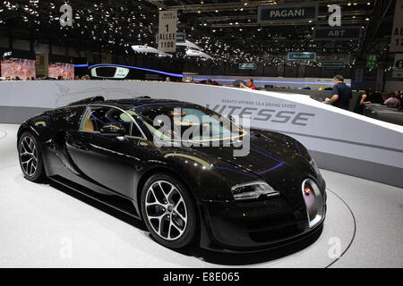 Bugatti Veyron Vitesse al Motor Show di Ginevra 2013. Foto Stock