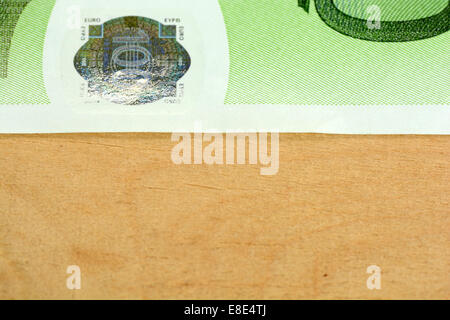 Close up macro dettaglio di denaro euro Banconote Foto Stock