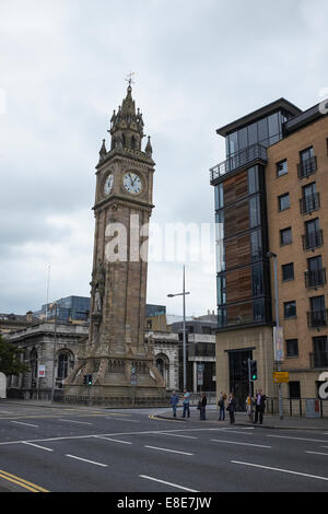 L'Albert Memorial Clock Belfast Foto Stock