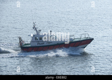 Un porto di Liverpool barca pilota Turnstone Interceptor tipo 48 Foto Stock