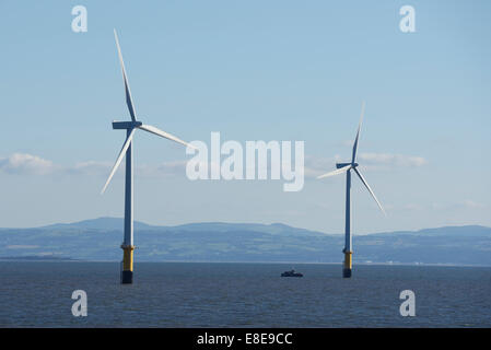 La Banca Burbo Offshore Wind Farm in Liverpool Bay Regno Unito Foto Stock