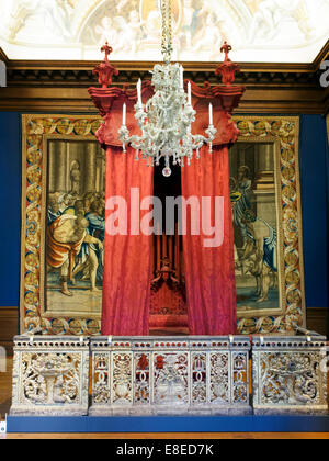 Membro bedchamber - Hampton Court Palace - Inghilterra Foto Stock