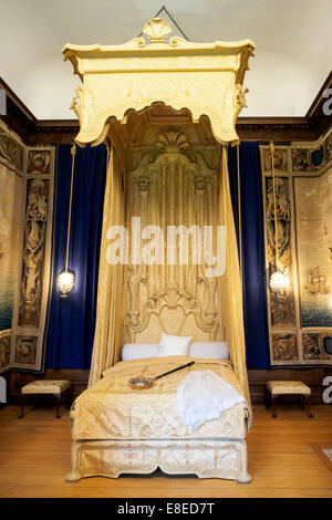 Bedchamber privato di Carolina di Ansbach Moglie di Giorgio II re d'Inghilterra - Hampton Court Palace - Inghilterra Foto Stock