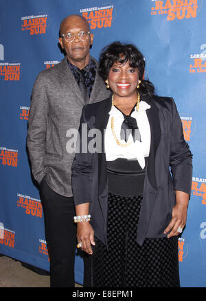 Serata di Apertura dopo parte per un uva passa al sole al Tribeca tetto - Arrivi con: Samuel L. Jackson,Latanya Richardson Jackson dove: New York New York, Stati Uniti quando: 03 Apr 2014 Foto Stock