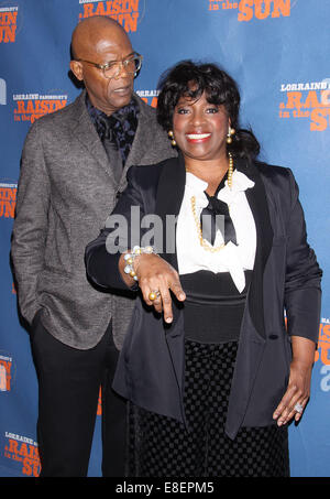 Serata di Apertura dopo parte per un uva passa al sole al Tribeca tetto - Arrivi con: Samuel L. Jackson,Latanya Richardson Jackson dove: New York New York, Stati Uniti quando: 03 Apr 2014 Foto Stock