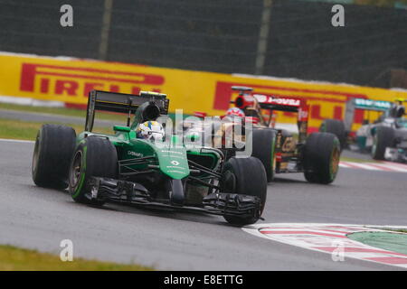 Marcus Ericsson, Swe, Team Caterham F1, Caterham CT05, energia Renault F1 di Suzuka, in Giappone, 05.10.2014, Formula una gara di F1, Giappone Grand Prix, Grosser Preis, GP du Japon, Motorsport, foto di: Sho TAMURA/AFLO SPORT GERMANIA FUORI Foto Stock