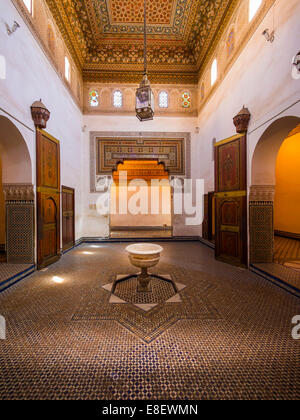 Palazzo Bahia, Palais Bahia, costruito per conto del Gran Visir Si Moussa nel 1867, Medina Marrakech, Marrakech-Tensift-El Haouz Foto Stock