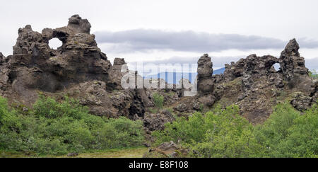 Dimmuborgir campi di lava Foto Stock