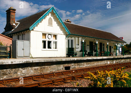 Plockton stazione ferroviaria, Highland, Scozia. Foto Stock