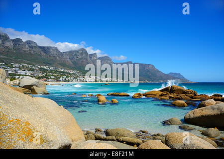 Città del Capo V&A waterfront con table mountain Foto Stock