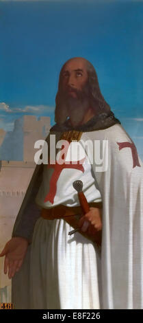 Jacques de Molay, Gran Maestro dei Cavalieri Templari. Artista: Amaury-Duval, Eugène Emmanuel (1808-1885) Foto Stock