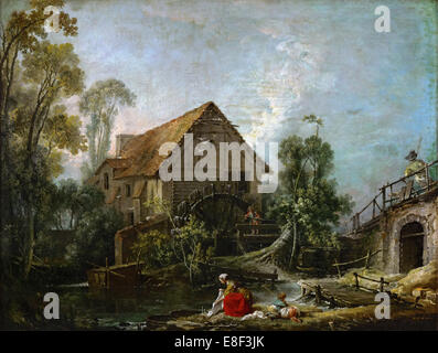 Il mulino. Artista: Boucher, François (1703-1770) Foto Stock