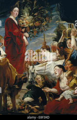 L'offerta a Cerere. Artista: Jordaens Jacob (1593-1678) Foto Stock